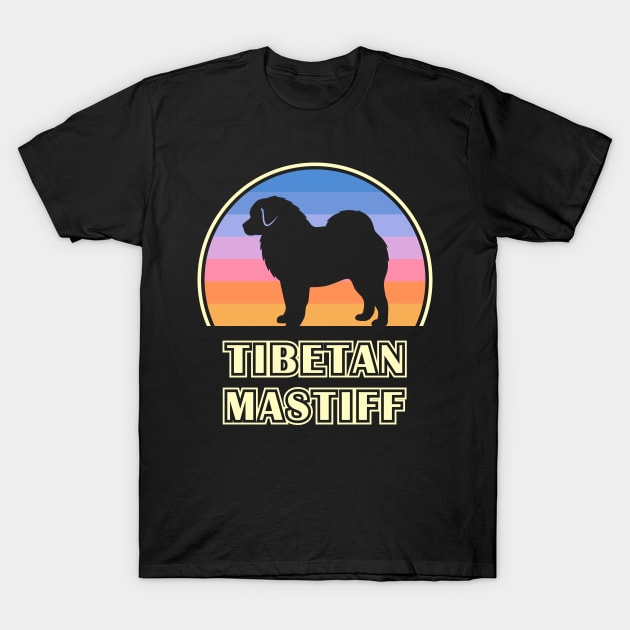Tibetan Mastiff Vintage Sunset Dog T-Shirt by millersye